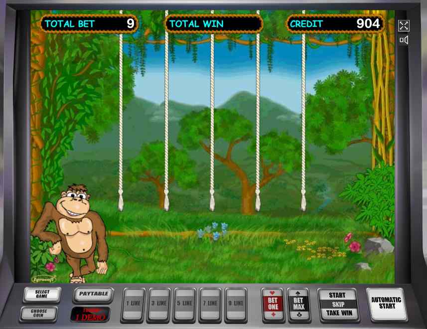 Бонусная игра в слоте Crazy Monkey